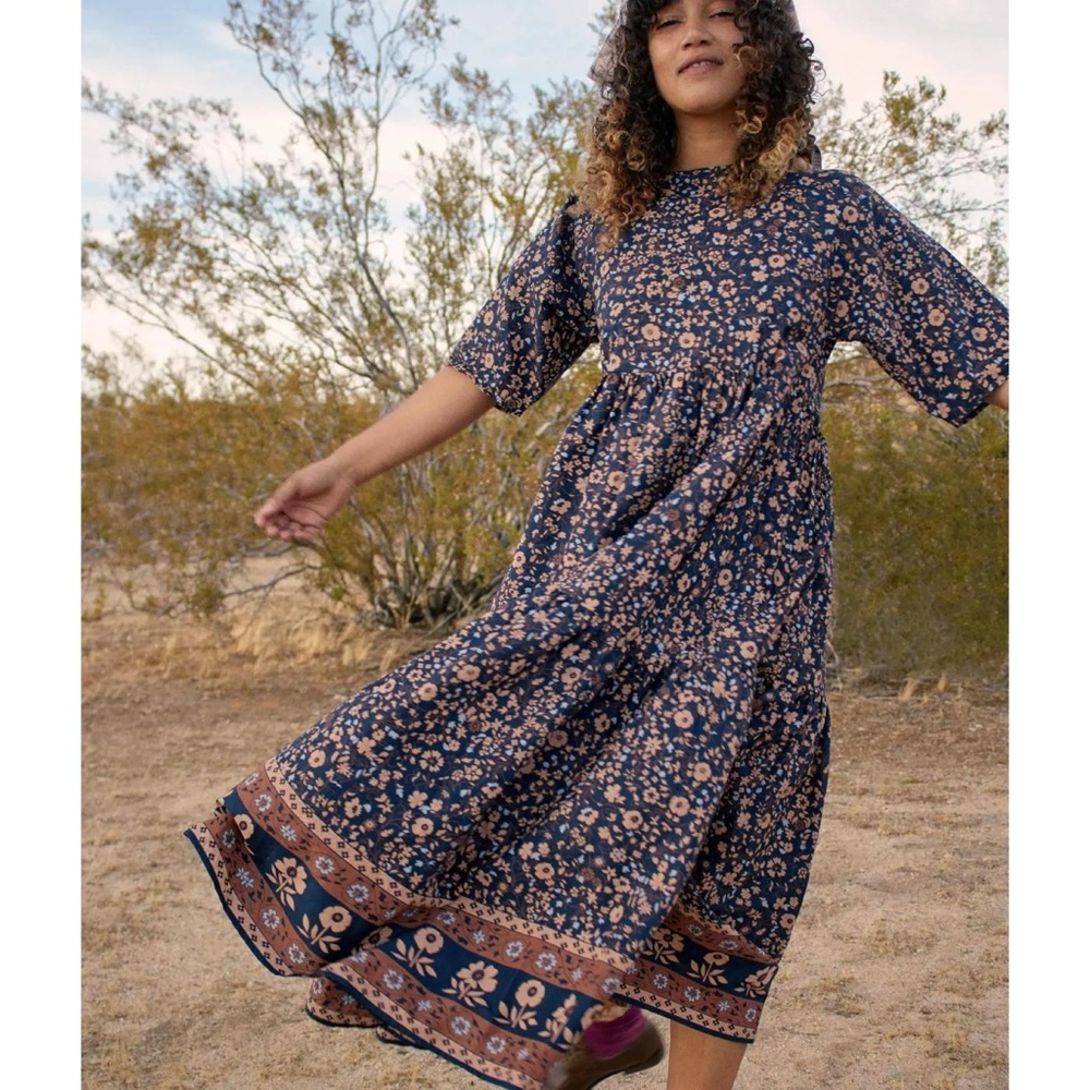 Christy Dawn Theo Dress in Navy Anemone Petite